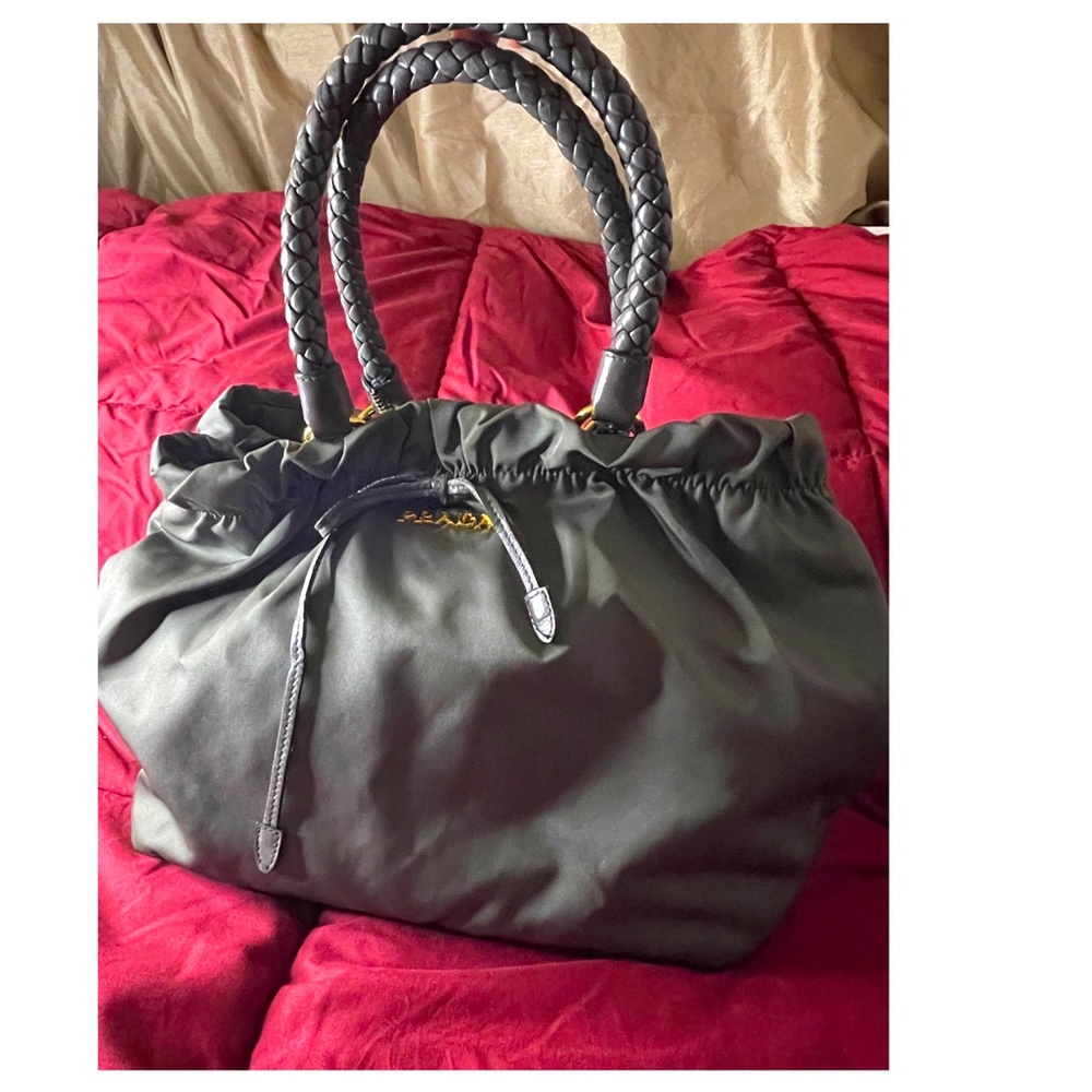 Authentic Prada gray crossbody.